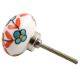 Sea Green And Mustard Tiny Flower Ceramic Cabinet Knob Online